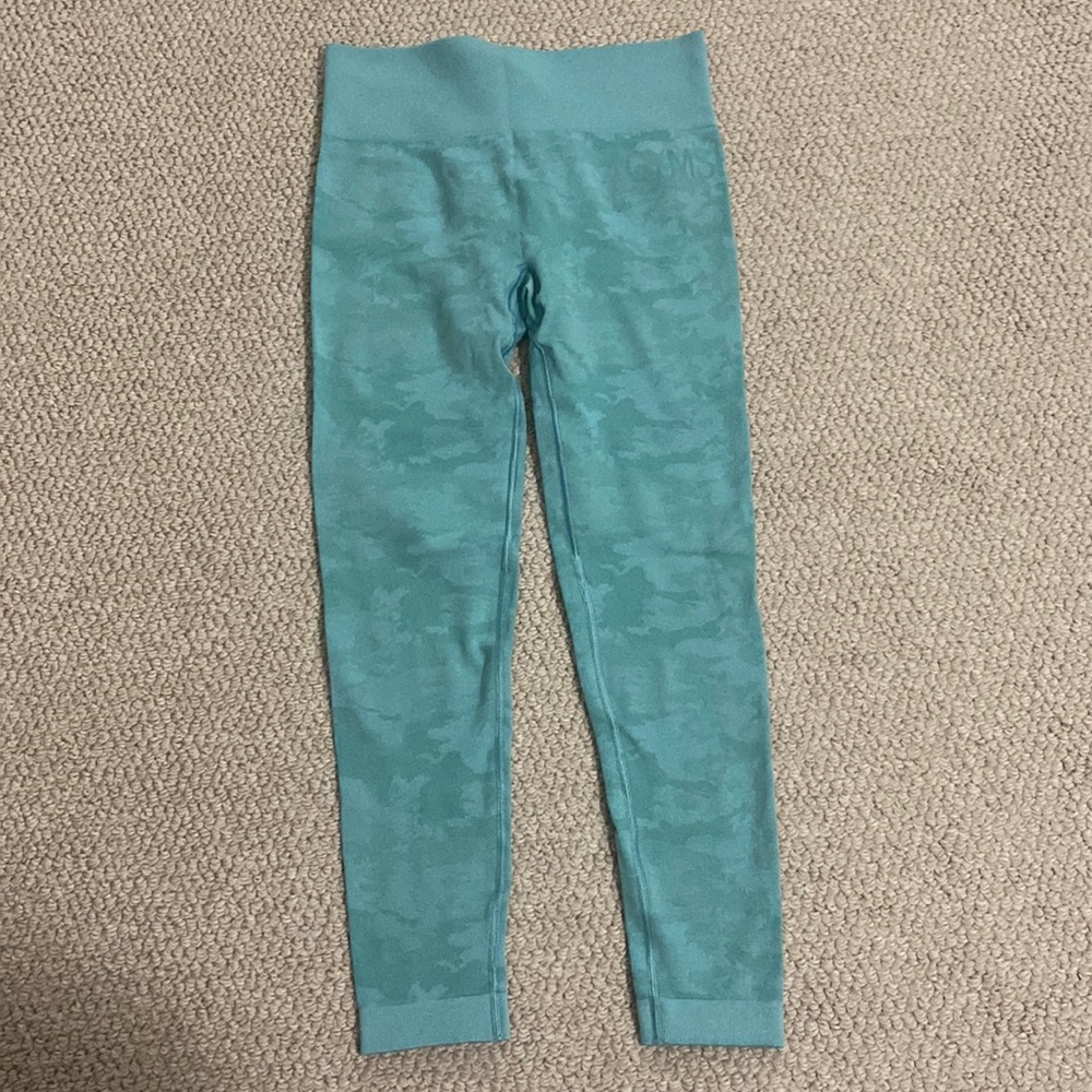 Blue Gymshark Camo Leggings